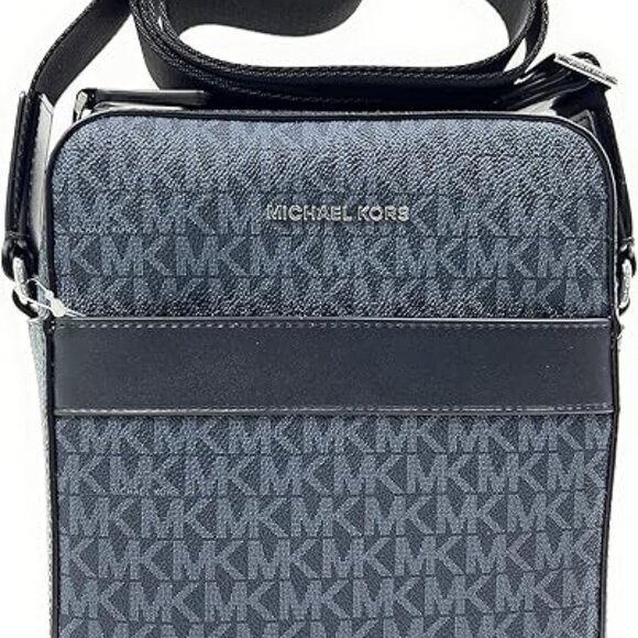 Michael Kors Men's Medium Crossbody Leather Cooper Flight Bag  - Admiral Blue - Picture 2 of 6